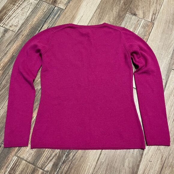 Peck & Peck 100% Cashmere Fuschia Womens Sweater Pullover Medium EUC - Picture 5 of 6